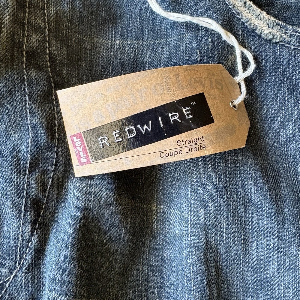 Levis Redwire DLX Straight Leg Jeans Mens 36x32 Blue Denim Y2K Tech Carpenter - Picture 13 of 15